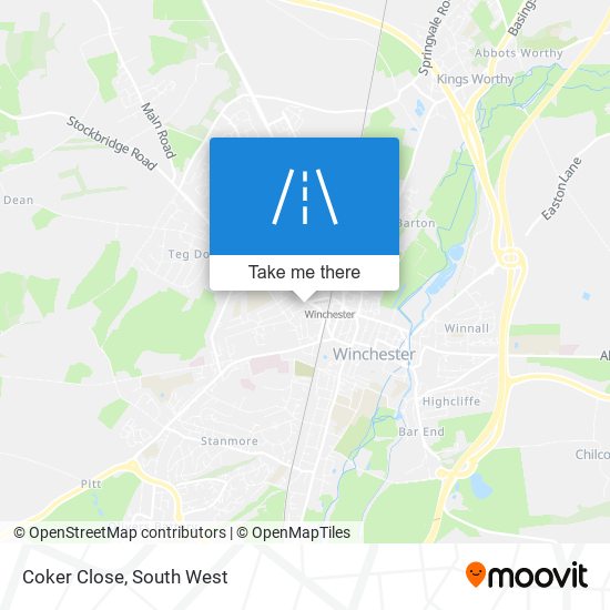 Coker Close map