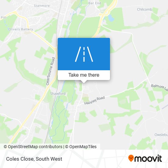 Coles Close map