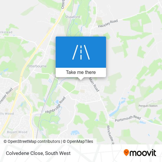 Colvedene Close map