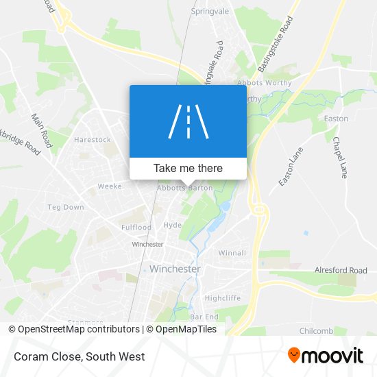 Coram Close map