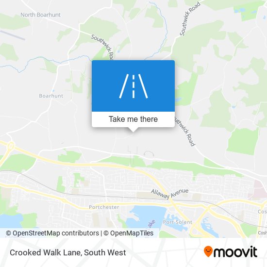 Crooked Walk Lane map