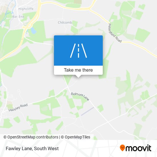 Fawley Lane map