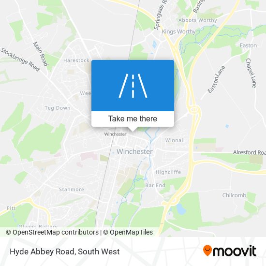 Hyde Abbey Road map