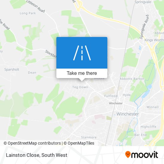 Lainston Close map
