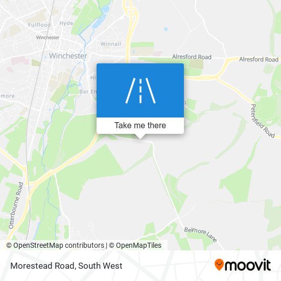 Morestead Road map