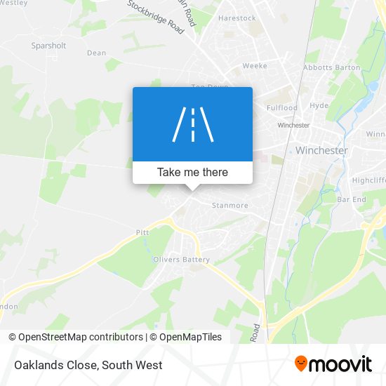 Oaklands Close map
