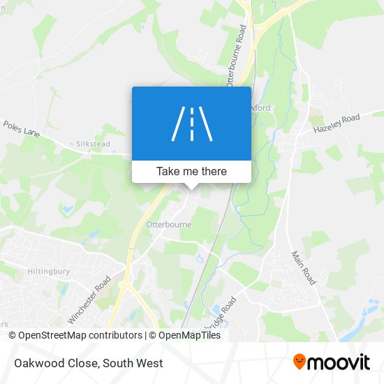 Oakwood Close map