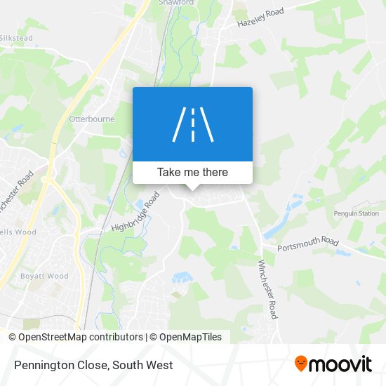 Pennington Close map