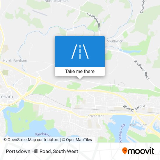 Portsdown Hill Road map