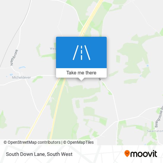 South Down Lane map