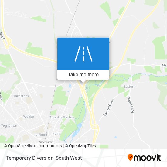Temporary Diversion map