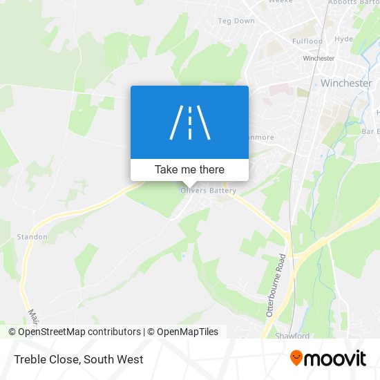 Treble Close map