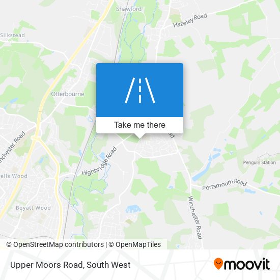 Upper Moors Road map