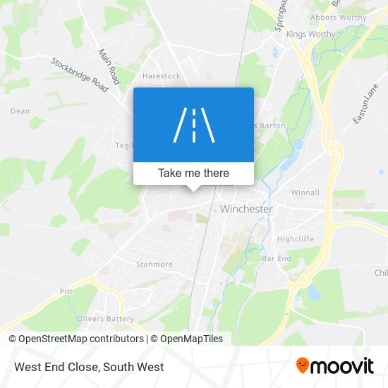West End Close map