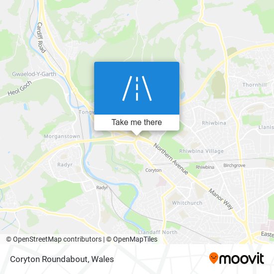 Coryton Roundabout map