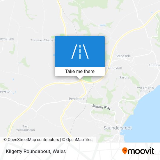Kilgetty Roundabout map