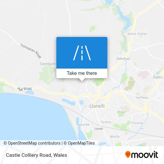 Castle Colliery Road map