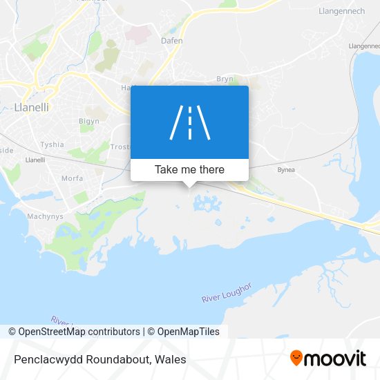 Penclacwydd Roundabout map