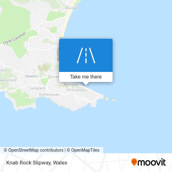 Knab Rock Slipway map