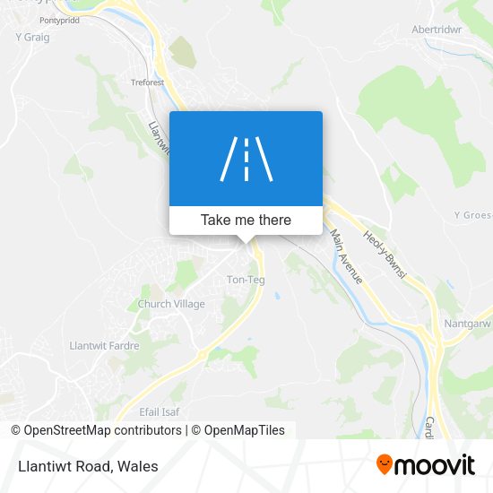 Llantiwt Road map