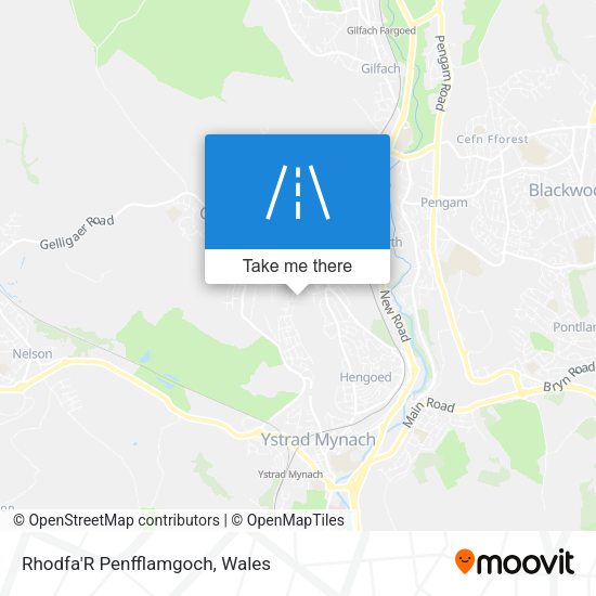 Rhodfa'R Penfflamgoch map