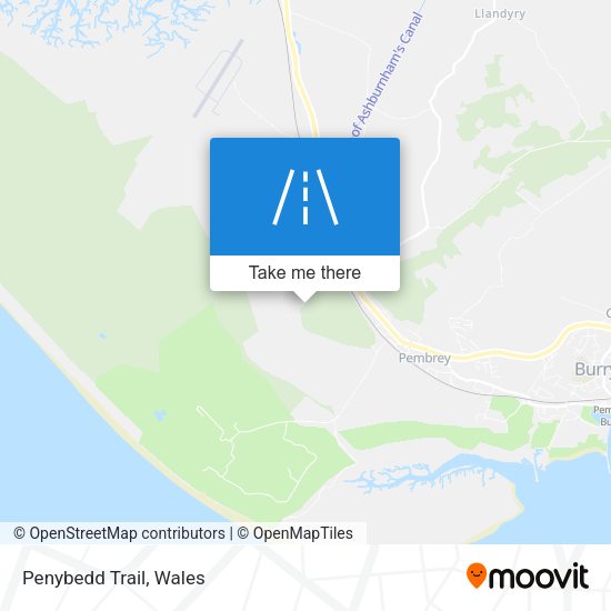 Penybedd Trail map