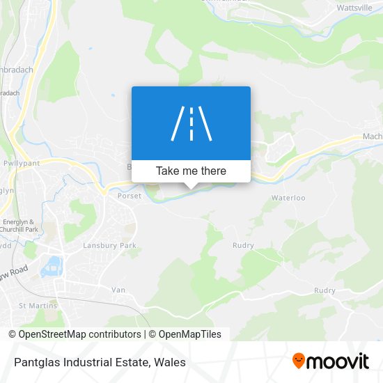 Pantglas Industrial Estate map