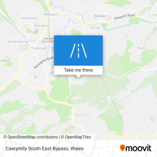 Caerphilly South East Bypass map
