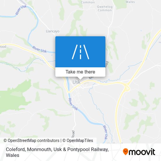 Coleford, Monmouth, Usk & Pontypool Railway map