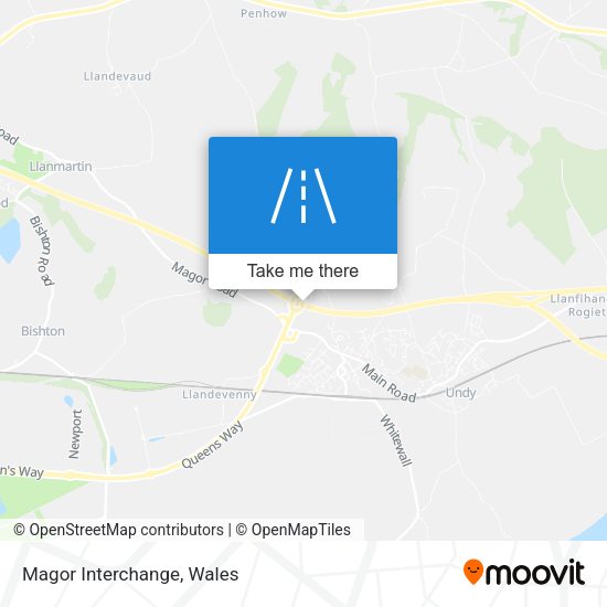 Magor Interchange map