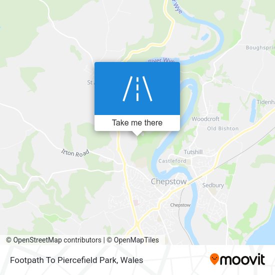 Footpath To Piercefield Park map