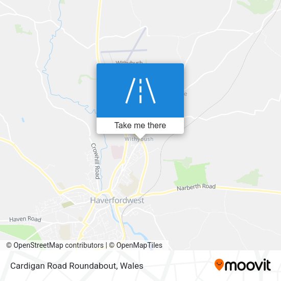 Cardigan Road Roundabout map