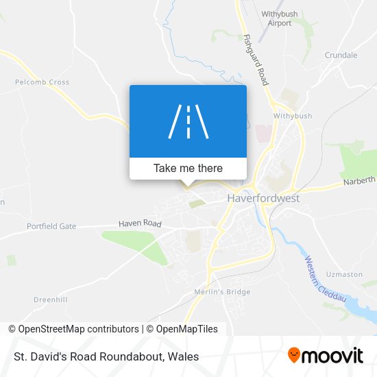 St. David's Road Roundabout map