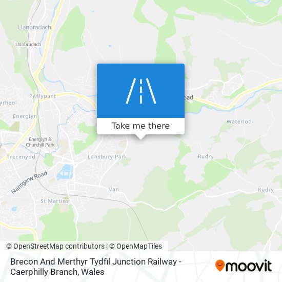 Brecon And Merthyr Tydfil Junction Railway - Caerphilly Branch map