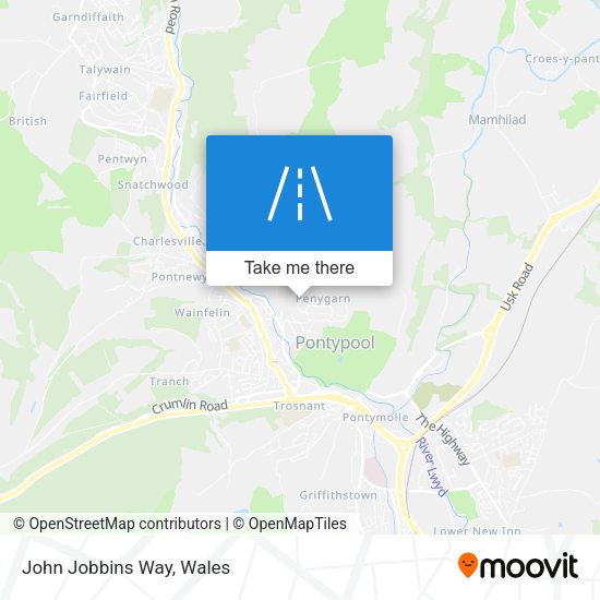 John Jobbins Way map
