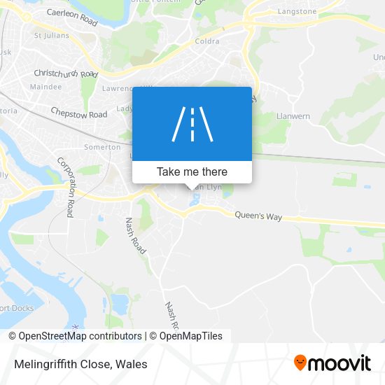 Melingriffith Close map