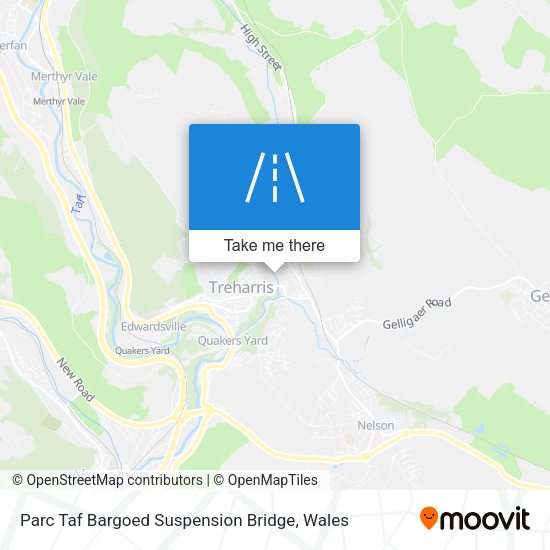 Parc Taf Bargoed Suspension Bridge map