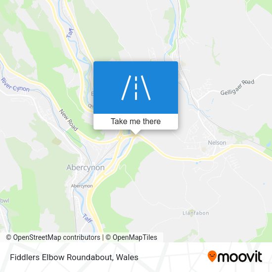 Fiddlers Elbow Roundabout map