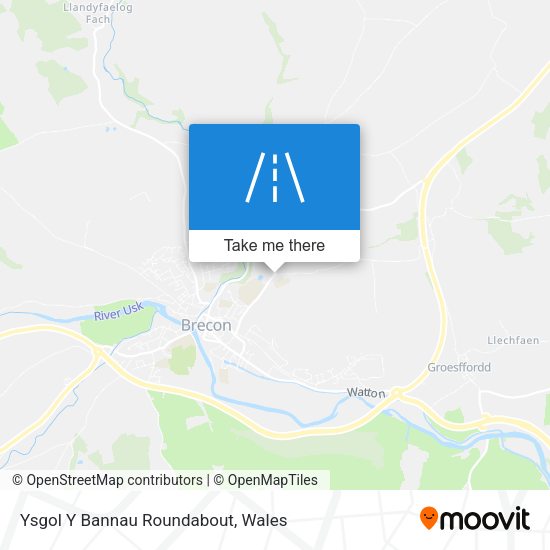 Ysgol Y Bannau Roundabout map