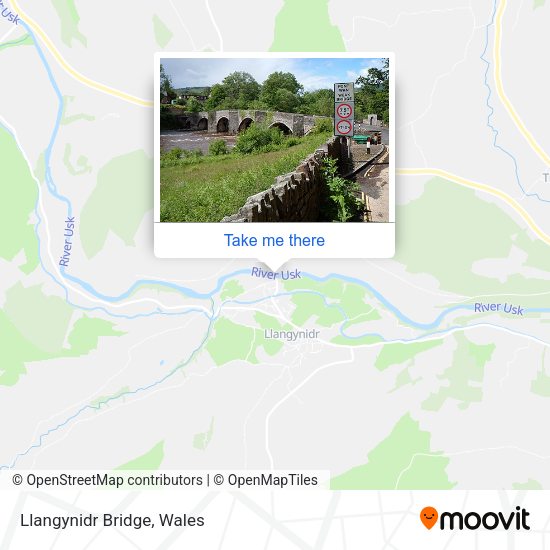 Llangynidr Bridge map