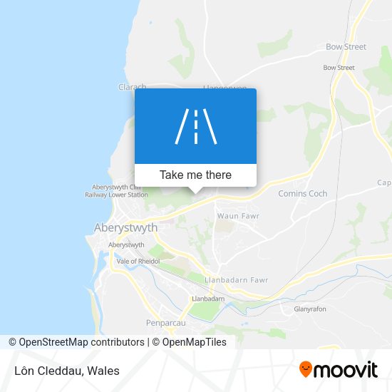 Lôn Cleddau map