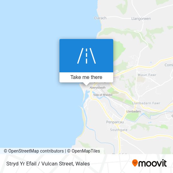 Stryd Yr Efail / Vulcan Street map