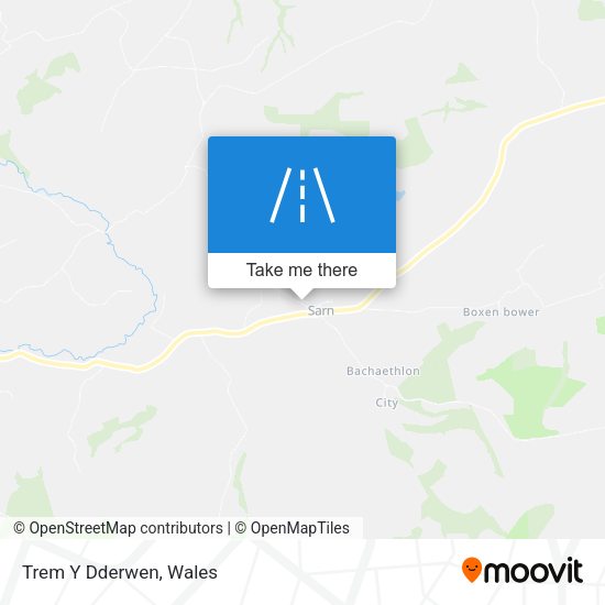 Trem Y Dderwen map