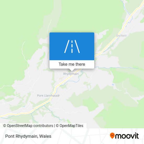 Pont Rhydymain map