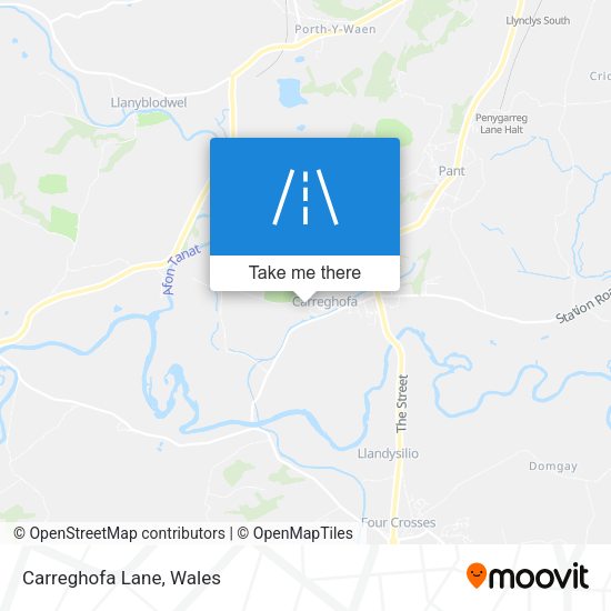 Carreghofa Lane map