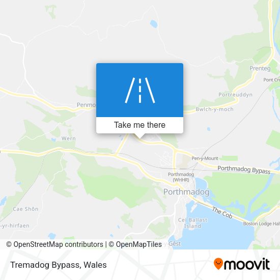 Tremadog Bypass map