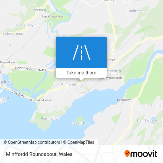 Minffordd Roundabout map