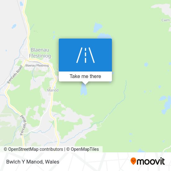 Bwlch Y Manod map