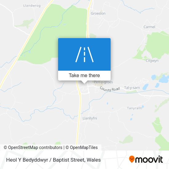 Heol Y Bedyddwyr  /  Baptist Street map