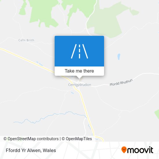 Ffordd Yr Alwen map